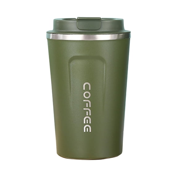 Clearance Under $5.94! 1Pc Travel Coffee Cup with Vacuum Insulation (Stainless Steel, Green)