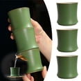 thumbnail image 1 of Clearance Under $5.99 Stackable Bamboo-Style Ceramic Tea Cup 90ml, Joint Design Espresso Cup Set, 1 of 5