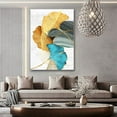 thumbnail image 1 of Clearance Under $5 Abstract Canvas Wall Art Painting Gold Leaf Living Room Office Decor,1PC,Yellow, 1 of 6
