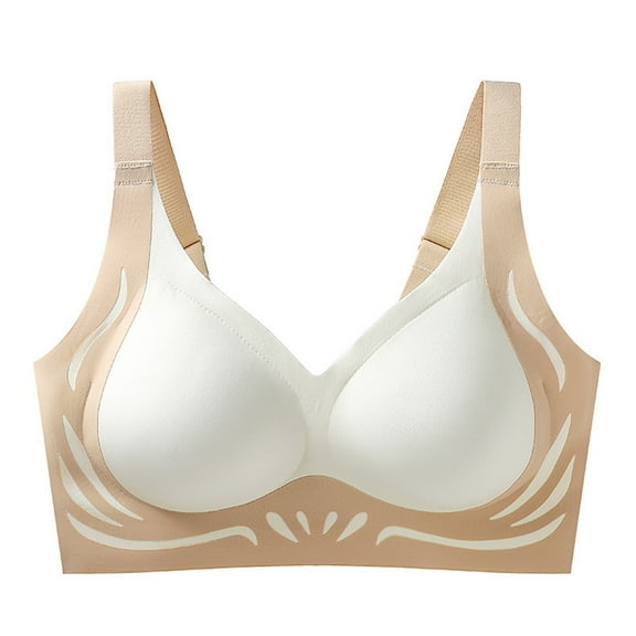 Under $5 Aofany Women's Seamless Wireless Everyday Bras Comfortable Full Coverage Wire Free Bralettes Lightly Lined Bra with Soft Support
