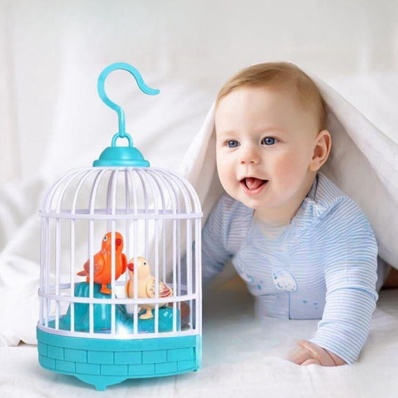 Clearance Under$5! Bird Toys,Electrics Singing And Chirping Bird Toy,Cute Interactive Bird Toy And Decoration,Motion And Sound Activated,Battery Operated Simulation Bird Toys for Kids,Electrics