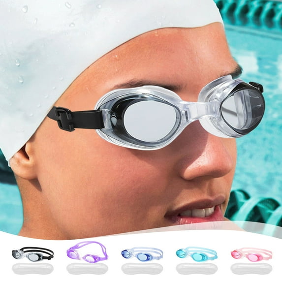 Clearance Under $5 Boovnll Swim Goggles, Unisex Breakageproof Lens / Fogproof / Panoramic View Swimming Goggles UV Proof for Adult Swimming, Goggles