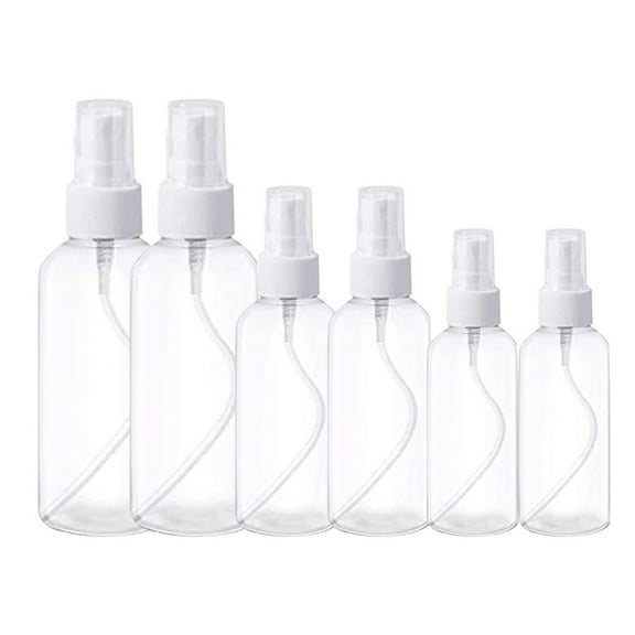Clearance Bottle Spray Transparent Small Bottle 30/50/100ML Empty Spray Plastic 6PCS Kitchen,Dining Bar for Home & Kitchen Clear