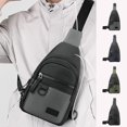 thumbnail image 1 of Clearance Under 5! Business Chest Bag For Men Casual Crossbody Sling Pack Versatile Fitness Cycling Front Bag Outdoor Travel Convenient Shoulder Bag, 1 of 9