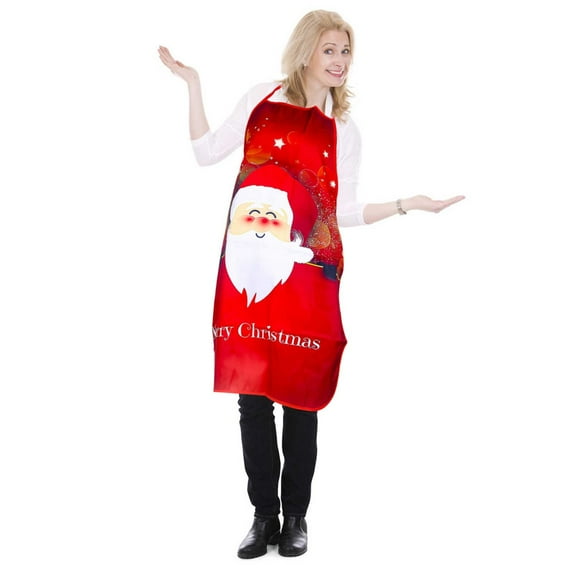 Clearance Under $5 Christmas Apron Lovelys Apron Good Gift For Mom Christmas Apron for Home & Kitchen