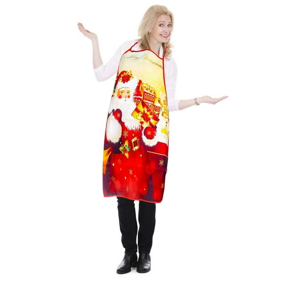 Clearance Under $5 Christmas Apron Lovelys Apron Good Gift For Mom Christmas Apron for Home & Kitchen