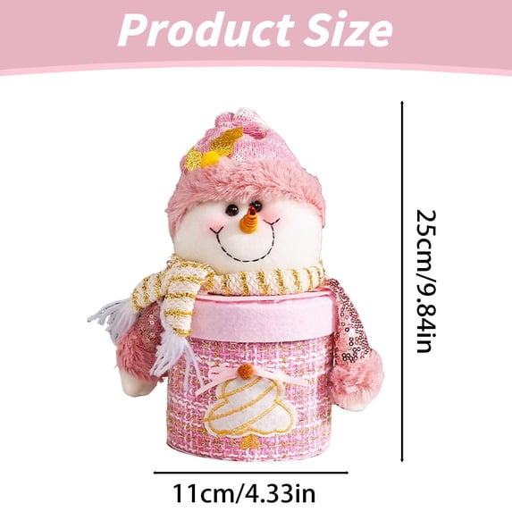 Save Candy Container Clearance Under $5 Christmas Snowman Candy Jar, 1PC Pink Holiday Candy ...