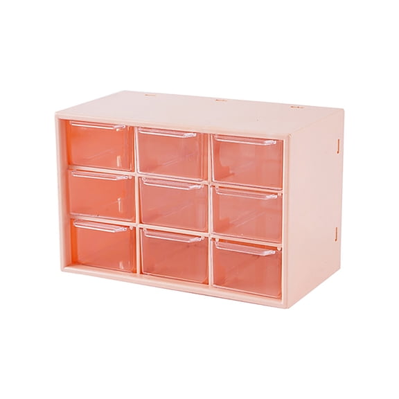 Clearance Under 5$ Dienrx Rack, Desktop Nine Grid Storage Box Transparent Drawer Table Shelf Multi Layered, Storage Box, Wire Shelving