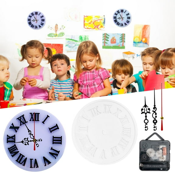Clearance Under $5 Epoxy Mould 2 Clock Ornaments Silicone Mould Mirror Resin