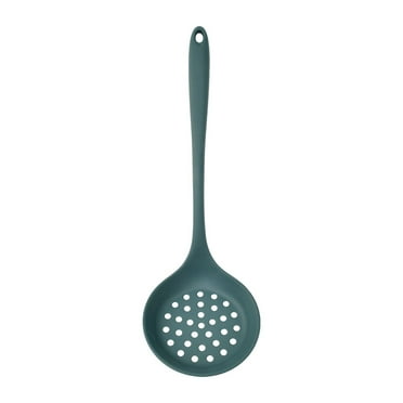 Clearance Under 5$ FNGZ Cooking Utensils, Spatula and Spoon, Silicone Spoon Lightweight Silicone Strainer Spoon Silicone Non Stick Spoon for Removing Straining Cooking Deep Frying Filtering Dishwasher