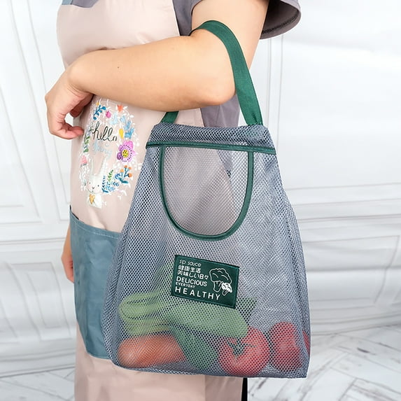 Clearance Under $5 Household Fruit And Vegetable Mesh Bag Foldable Tote Shopping Bag Reusable Tote Bag Recycling Storage Tote Bag