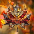 thumbnail image 1 of Clearance Under $5 Maple Leaf Acrylic Window Hanging Stained Glass Fall Decor,1PC,Pink, 1 of 6