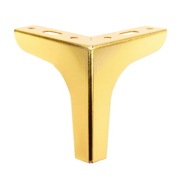 Clearance Under 5$ Metal Support Feet, Dienrx Metal Furniture Legs Gold Trianglefurniture Feet Projects Sofa Legs Chair Ottoman Stool Coffee Table Bed Etc， 10Cm/4In