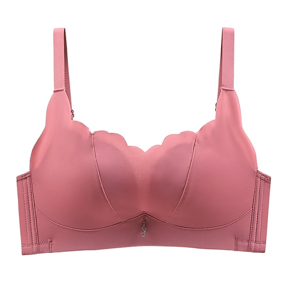 Miqool Wireless Bras for Women No Underwire Scalloped Push Up Bralettes Full Coverage Comfort Everyday Bra with Soft Support