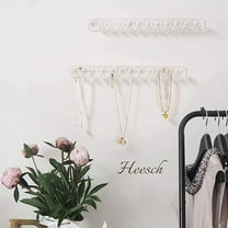 Clearance Under $5 Necklace Hanger Acrylic Necklace Holder Wall Mounted Jewelry Storage Bag With 12 Shaped Hooks Necklace Jewelry Holder Gifts For Gi