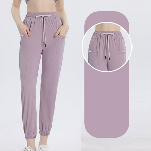 Under $5 PEONAVET Womens Yoga Pants Wide Leg Comfy Drawstring Loose Straight Lounge Running Workout Legging - Summer's Top Trends