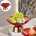 thumbnail image 1 of Clearance Under $5 Pedestal Bowl Display Plate Plastic For Snack Serving Plate Kids Meal Divider (B) (1Pc), 1 of 5
