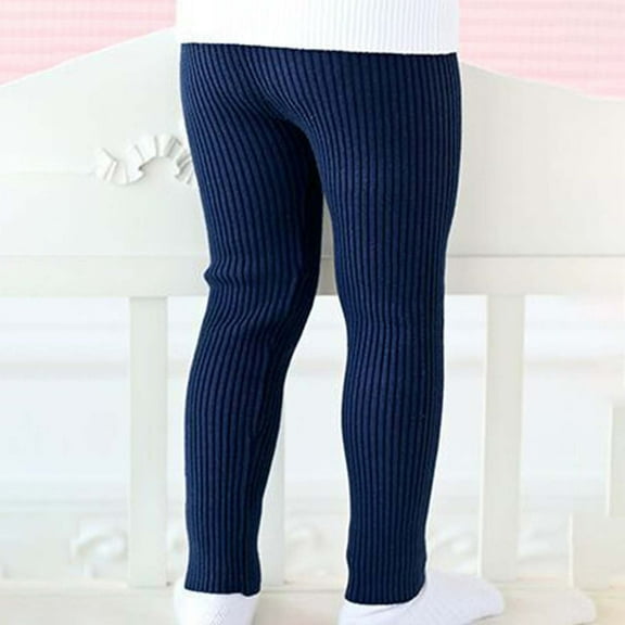 Pitauce Leggings for Girls Cotton High Waist Stretch Knit Pants Classic Solid Color Keep Warm Leggings Casual Home Leggings Pants
