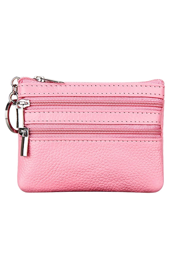 Clearance Under $5 Pitauce Money Bags Small Change for Women Mini Pouch Change Wallets Key Holder Case Mini Zipper Small Coin Wallet with Keychain