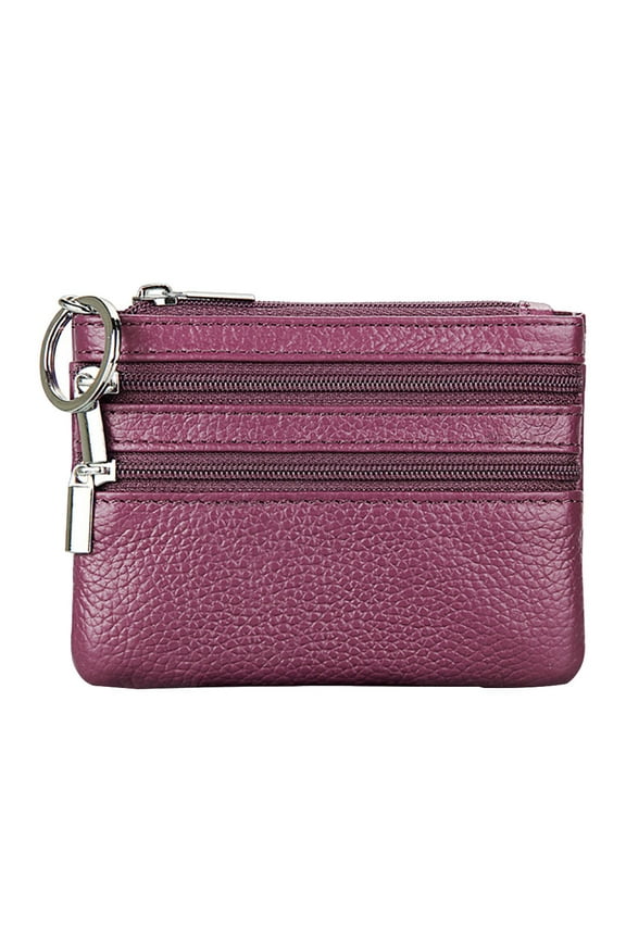 Clearance Under $5 Pitauce Money Bags Small Change for Women Mini Pouch Change Wallets Key Holder Case Mini Zipper Small Coin Wallet with Keychain