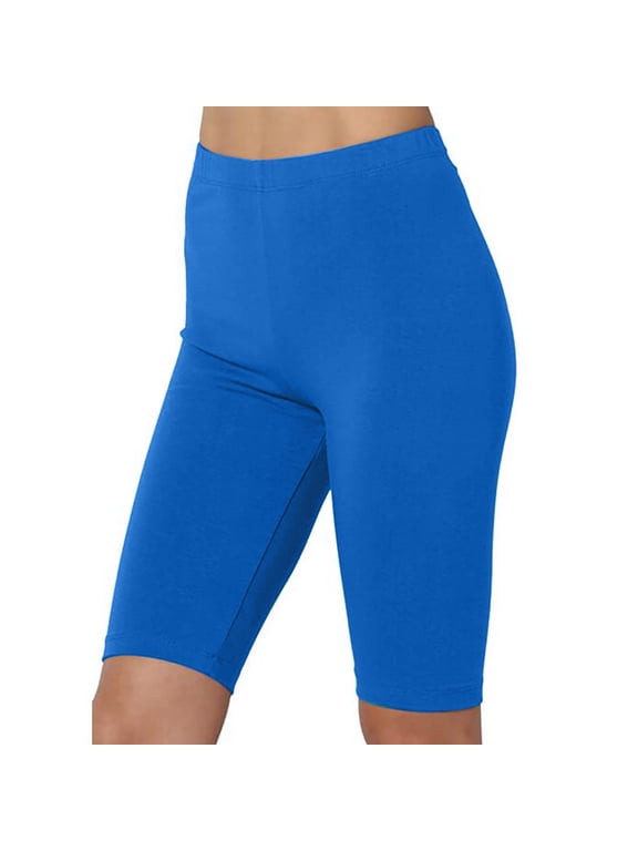 Clearance Clothes Pitauce Yoga Shorts for Women Solid Color High Waisted Fitness Running Gym Leggings Stretch Sports Active Pants Biker Shorts