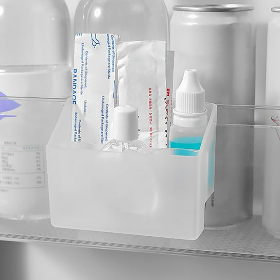 Clearance! Under $5 Refrigerator Side Door Storage Box Portable Stackable Table Storage Box Bag Paperclip