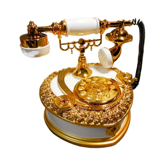 Clearance Under 5$ Retro Telephone, Dienrx Creative Phone Music Box Jewelry Storage Organizer Room Ornaments Girl Gift for Home Accessories