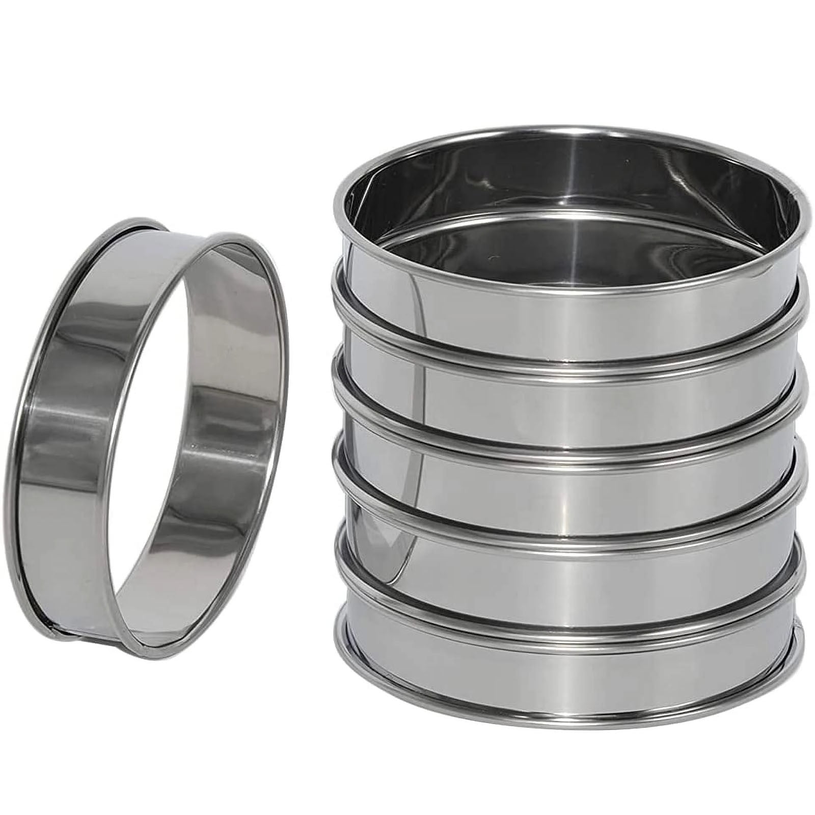 Dienrx, Round Cookie Cutter, 4 Inch, Stainless Steel 6 Pack - Walmart.com