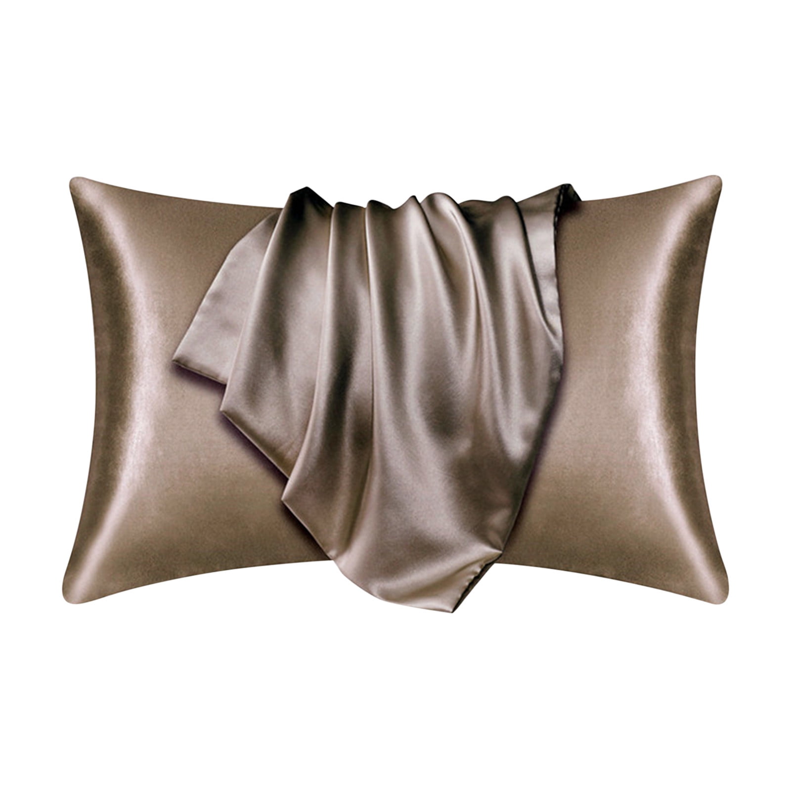 Clearance Under$5 Silk Pillow Case,Satin Pillowcase for Hair and Skin,Envelope Closure,Satin Pillowcase for Hair and Skin,Super Soft and Cooling Similar(Brown 1pc 25*17in)from ANMUYUM