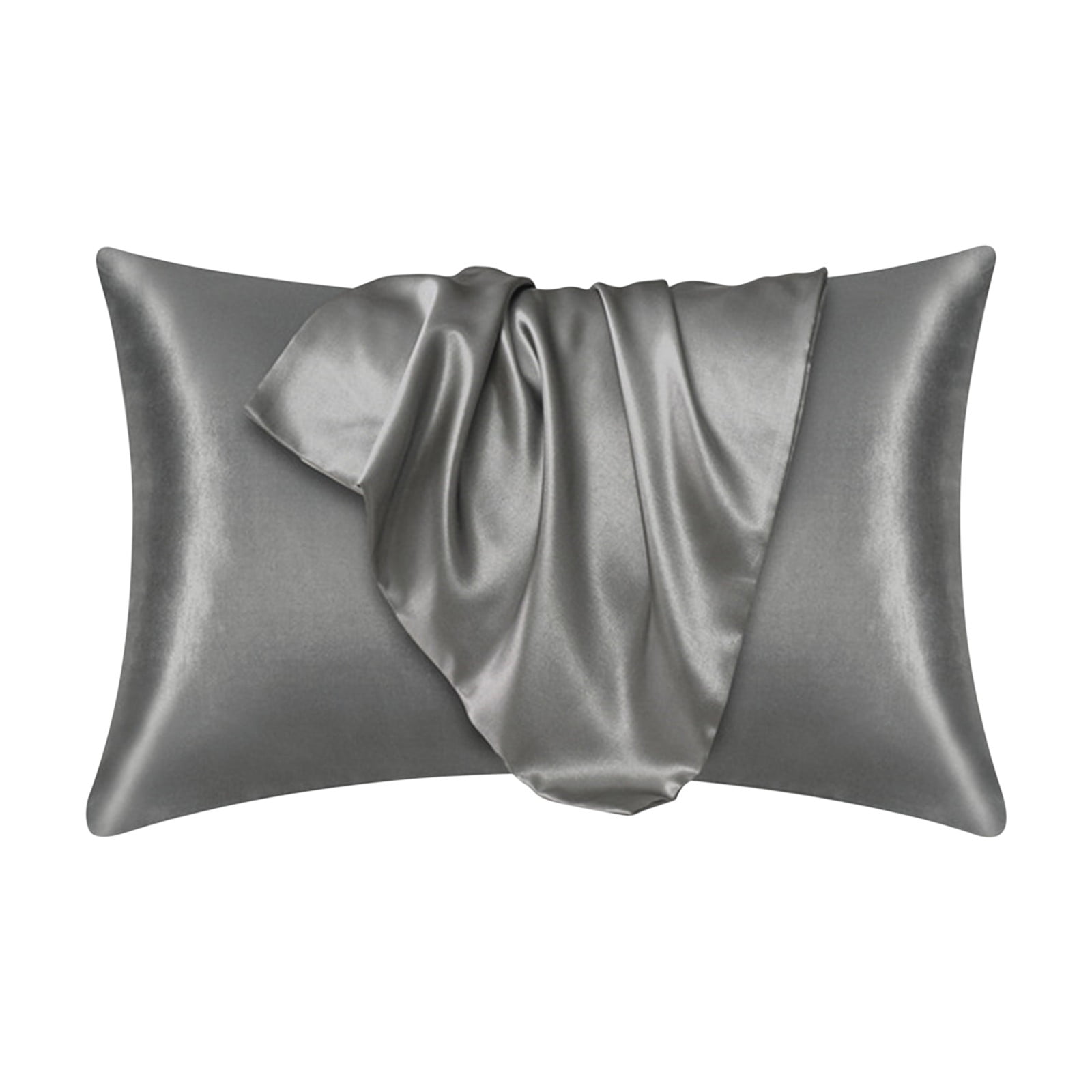 Clearance Under$5 Silk Pillow Case,Satin Pillowcase for Hair and Skin,Satin Pillowcase for Hair and Skin,Super Soft and Cooling Similar to Silk Pillow Cases(Gray 1pc 30*22in)from ANMUYUM