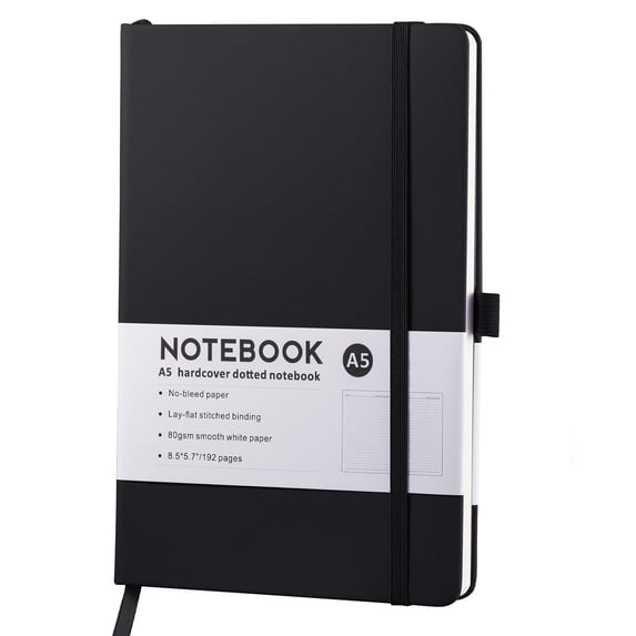 Clearance Under 5$ Simple A5 Notebook Elastic Band S-tudent Diary 96 Sheets Black, Fdelink A5 Notebook*1