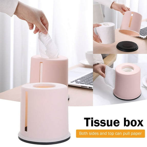 Clearance! Under $5 Simple Household Round Paper Box Plastic Tissue Box Suitable for Kitchen Restaurant Bathroom Bathroom Home