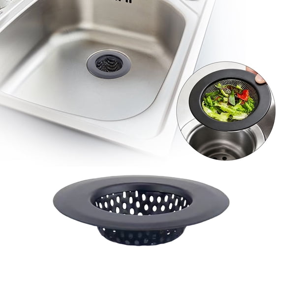 Clearance Under $5 Stainless Steel Sink Strainer Anti-Clog Filter for Kitchen Bathroom,1PC,Black