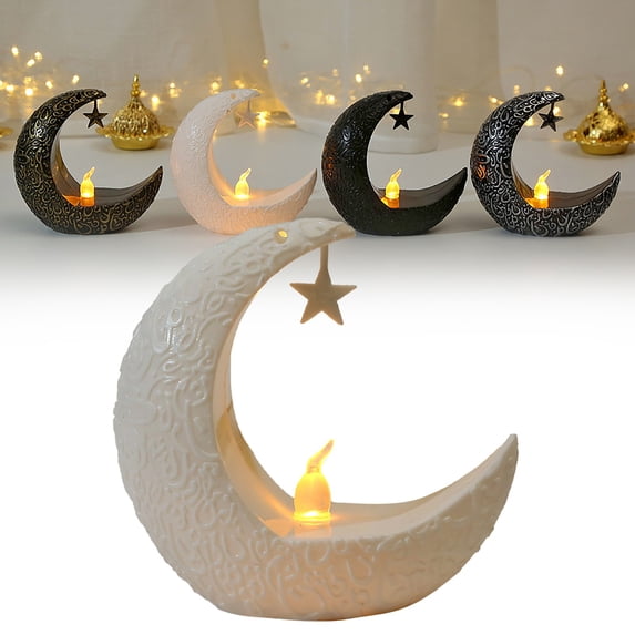 Clearance Under $5 Star Moon Candle Holder White Home Table Centerpiece Wedding Decor,1PC,White