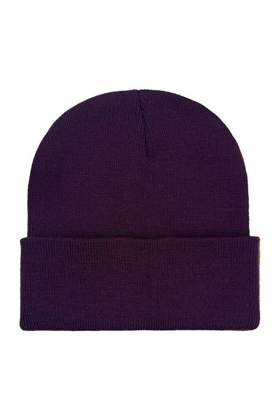 Clearance Under $5 TMOYZQ Men Womens Knit Skully Hats Ski Cap Stretch Hip-Hop Cuff Slouchy Plain Solid Color Warm Winter Caps - Black