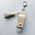 thumbnail image 1 of Last Chance 1X Key Bag, 1X Empty Bottle,30Ml Empty Hand Sanitizer Bottle and Keychain Set Holder Hand Sanitizer Leather Case Outdoor Portable Keychain Leather Case 8 Colors Beige Beige, 1 of 2