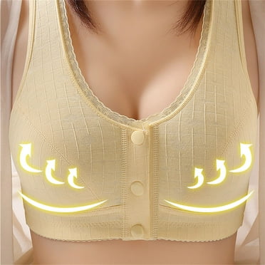 Clearance Under 5 UsYezik Bras for Older Women Comfort No Underwire Bras Stretch Wireless Comfortable Bras Comfy Wirefree Full Support Bra Mom Gift