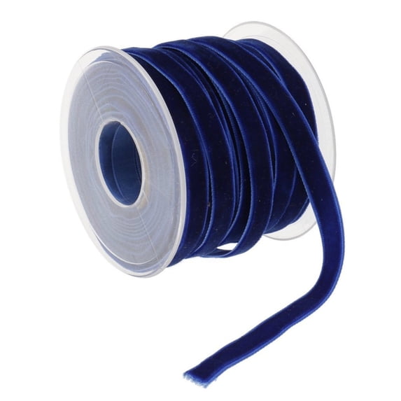 Clearance Under $5 Velvet Ribbon 3/8 Inch x 20 Yards Navy Christmas Gift Wrapping Crafts,1PC,Blue