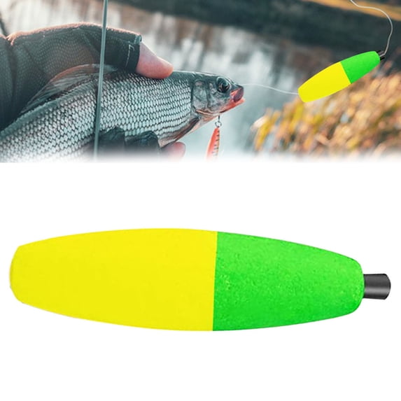 Clearance Under $5 | Weighted Foam Slip Fishing Bobbers, Adjustable Sliding Floats For Freshwater Catfish & Trout Angling(Green&Yellow)