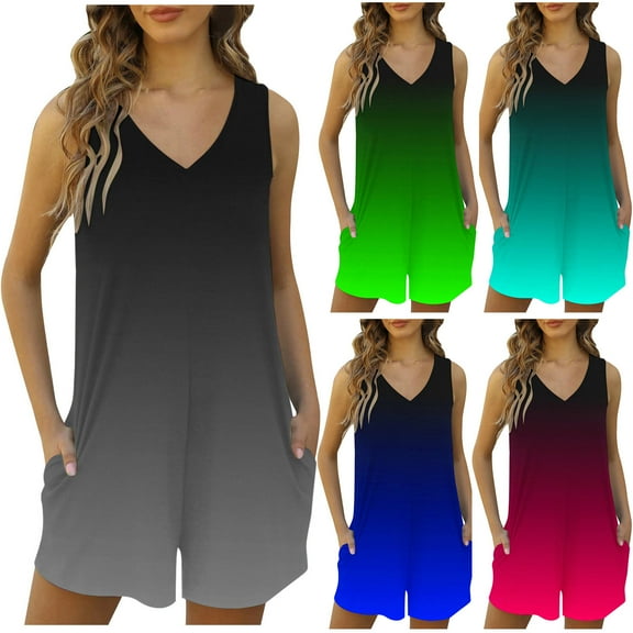 Clearance Under 5$! Women's Summer Women's Pocket Suspender Shorts Jumpsuit Strap Pants with Pockets 2025 Clothes