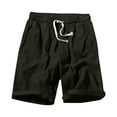 thumbnail image 1 of Under $5!Xixinqiwan Men's Athletic Cotton Shorts Elastic Waist Linen Shorts with Drawstring Casual Summer Beach Wear, 1 of 6