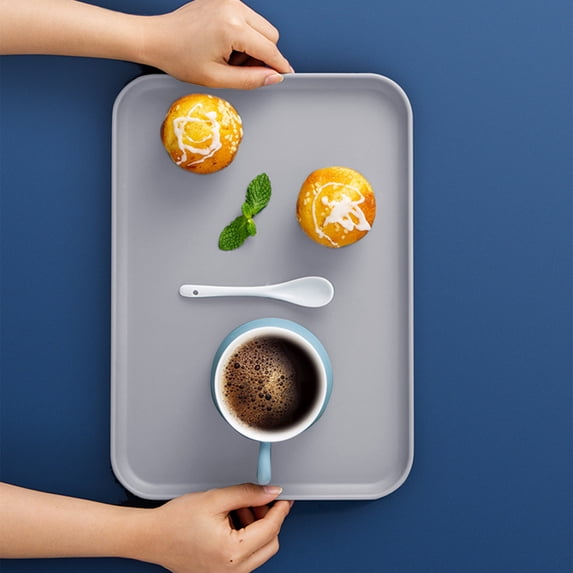 Clearance Under $5!Yyuenw Plastic Art Trays, Restaurant Grade Non-Slip Tray Excellent for Weddings, Buffets, Birthday, Coffee Table, Kitchen & More