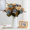 Clearance Under $5!Yyuenw Roses Artificial Flowers Room Decor Home Decor White Roses Artificial Flowers 5 Forks 10 Mini Roses Plastic Flowers