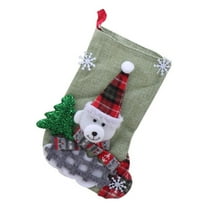 Clearance Under $5 christmas decor shop, Hwkond Fashion Christmas Stockings Gift Bag Christmas Tree Decoration Supplies christmas decorations indoor