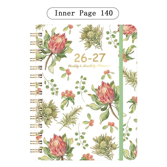 Clearance Under $6.04! 1PC 2026 Calendar Planner, Spiral Bound Agenda Book with Monthly & Weekly Views, Paper, for Home & Office, (21x15cm, B)