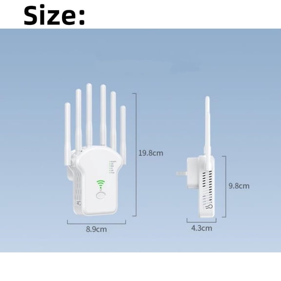 Clearance Under $6.09! 1PC WiFi Signal Amplifier, 300Mbps Wireless Network Extender with 4 Antennas, Plastic, for Home & Office, (19.8cm, Black)