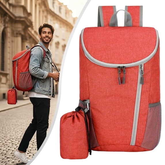 Clearance Under $6, 1 Pack Lightweight Foldable Backpack, Portable Storage Travel Bag, Packable Outdoor Daypack for Hiking & Camping, 42x28x20cm(A)