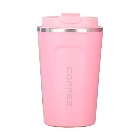 Clearance Under $6.14! 1Pc Travel Coffee Cup with Vacuum Insulation (Stainless Steel, Pink)