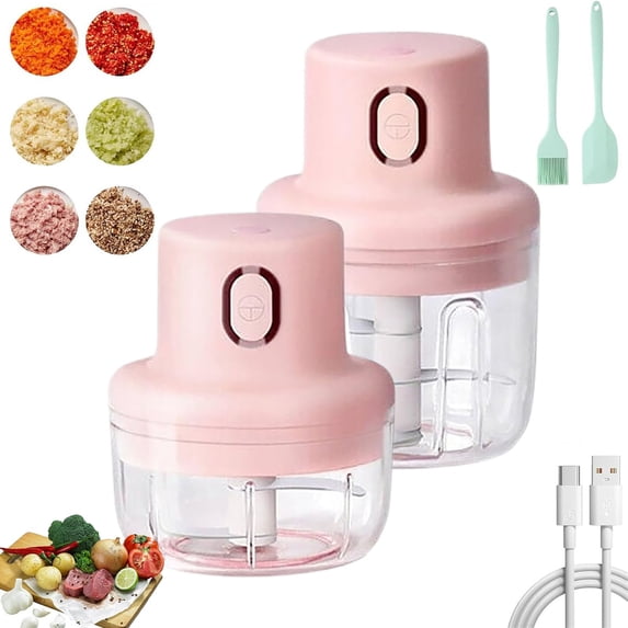 Clearance Under $6.19 Rechargeable Wireless Food Chopper, 2-Speed Mini Grinder for Meat Garlic and Vegetables