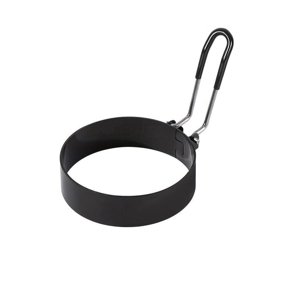 Clearance Under $6.34! 4 Pcs Non-Stick Egg Cooker Rings, Metal Egg Shaper for Frying Pan (Black*4, One Size*4)